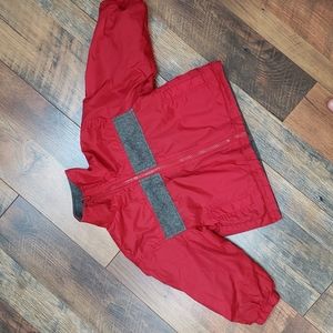 1 Madison Red and Gray Striped Reversible Windbreaker Jacket, Size 2T